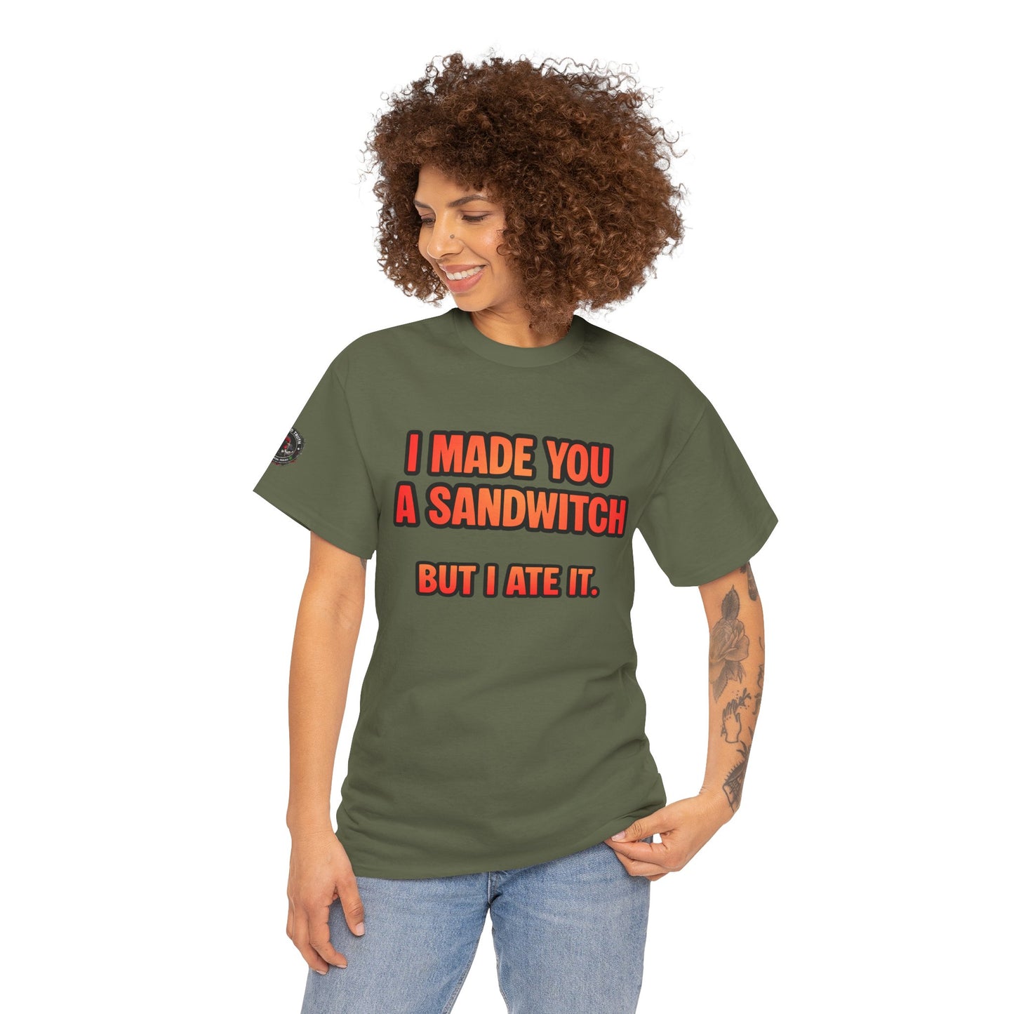 Funny Sandwich T-Shirt — "I Made You a Sandwitch But I Ate It." Graphic Tee