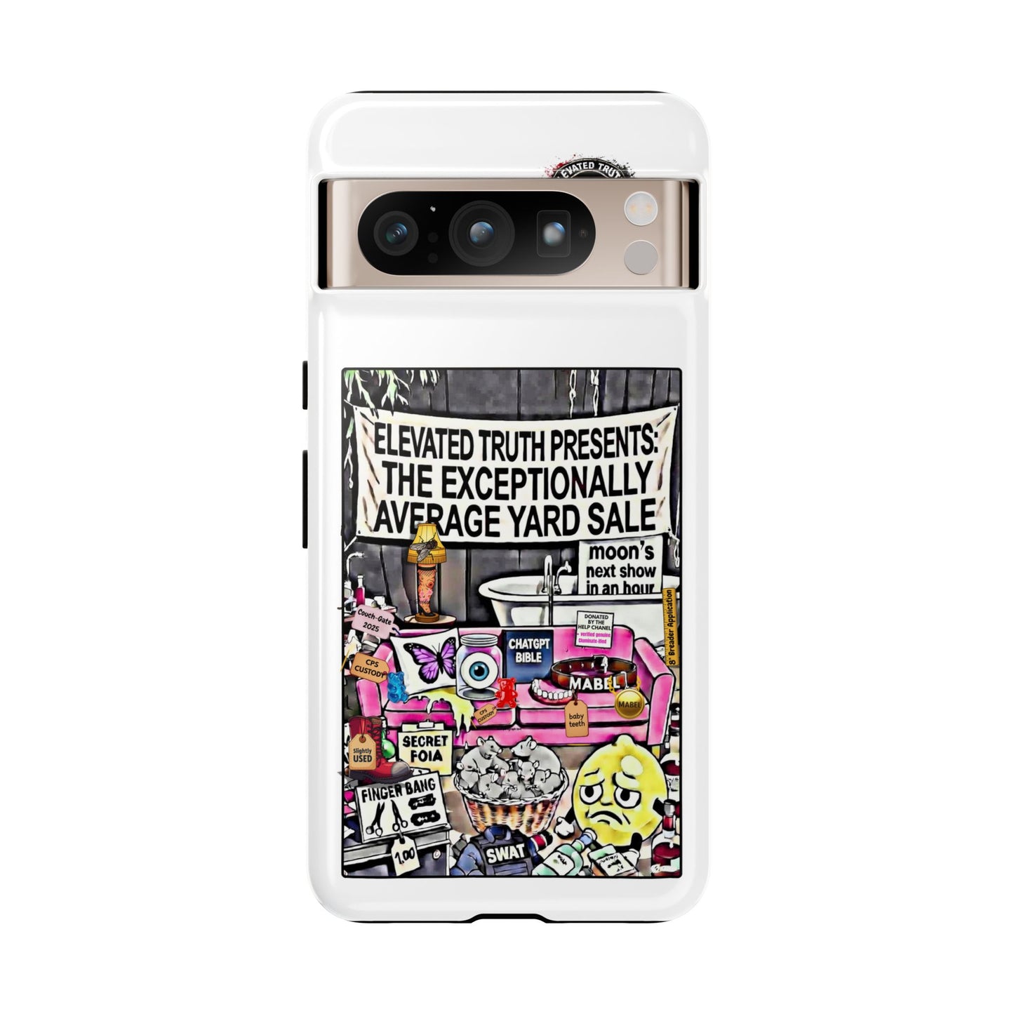 Phone Case — 'Elevated Truth Presents: The Exceptionally Average Yard Sale' Illustrated Design
