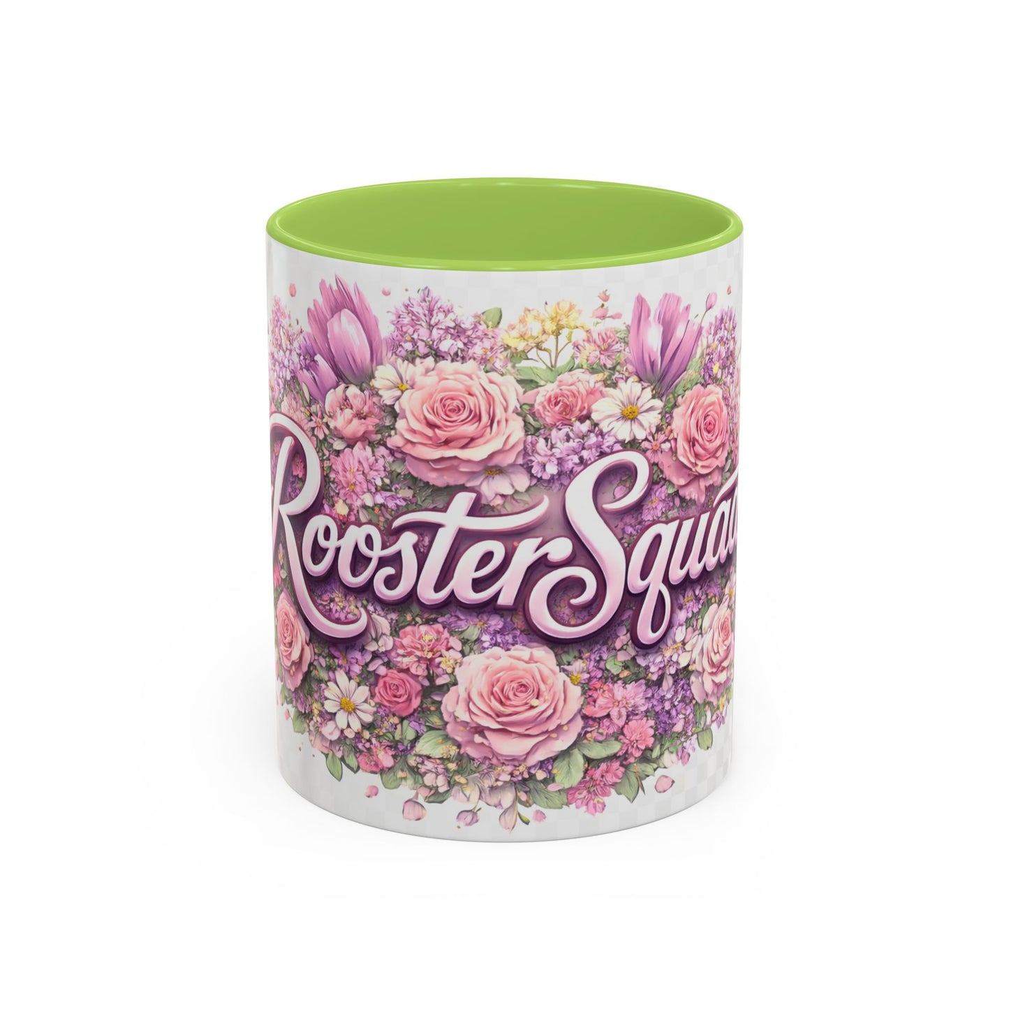 Rooster Squad Floral Accent Coffee Mug — Pink Rose Garden 11/15oz