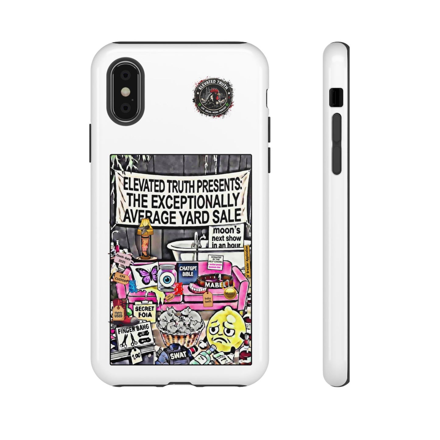 Phone Case — 'Elevated Truth Presents: The Exceptionally Average Yard Sale' Illustrated Design