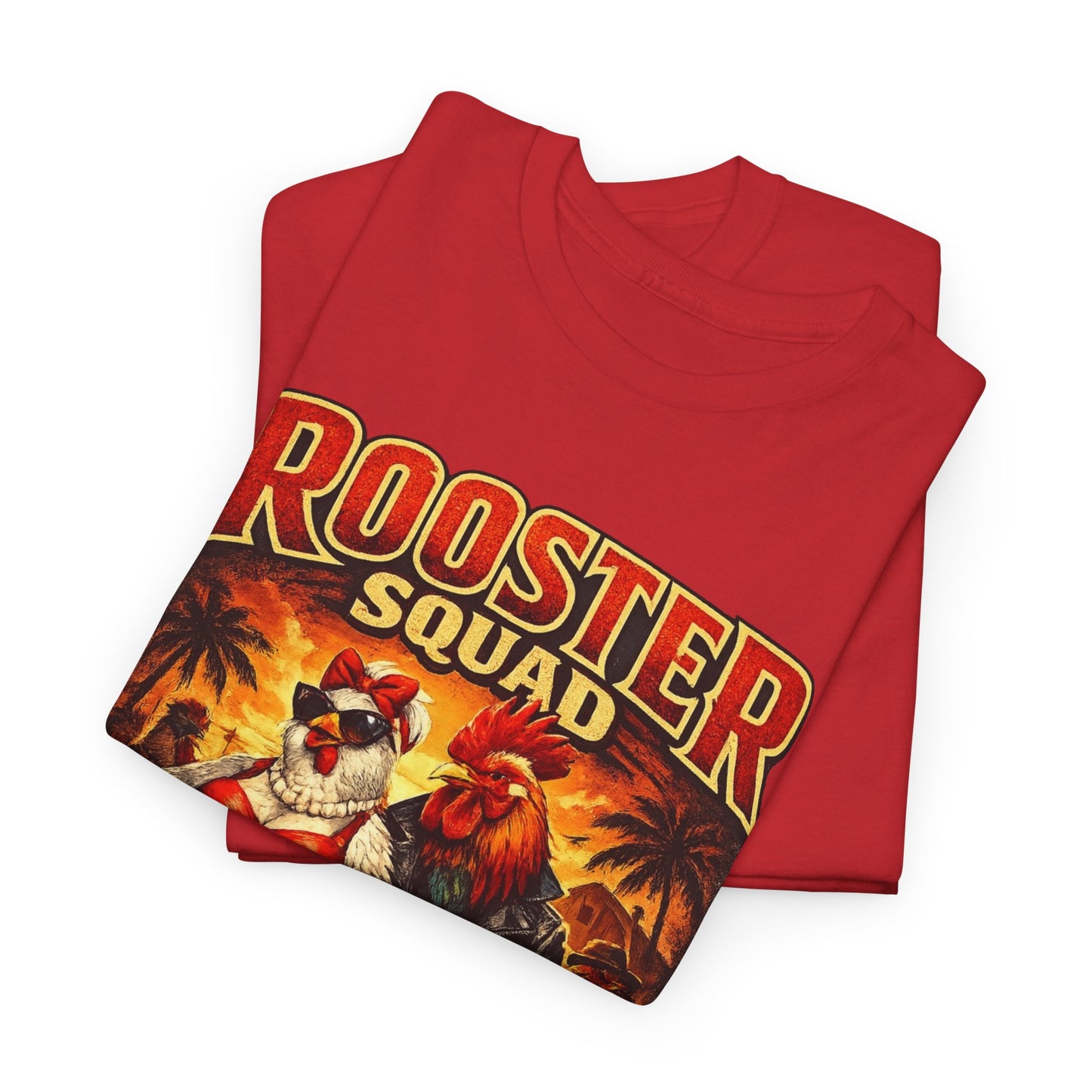 BIG ROOSTER ENERGY: Rooster Squad Vintage Graphic Tee – Retro Tropical Rooster Couple Shirt