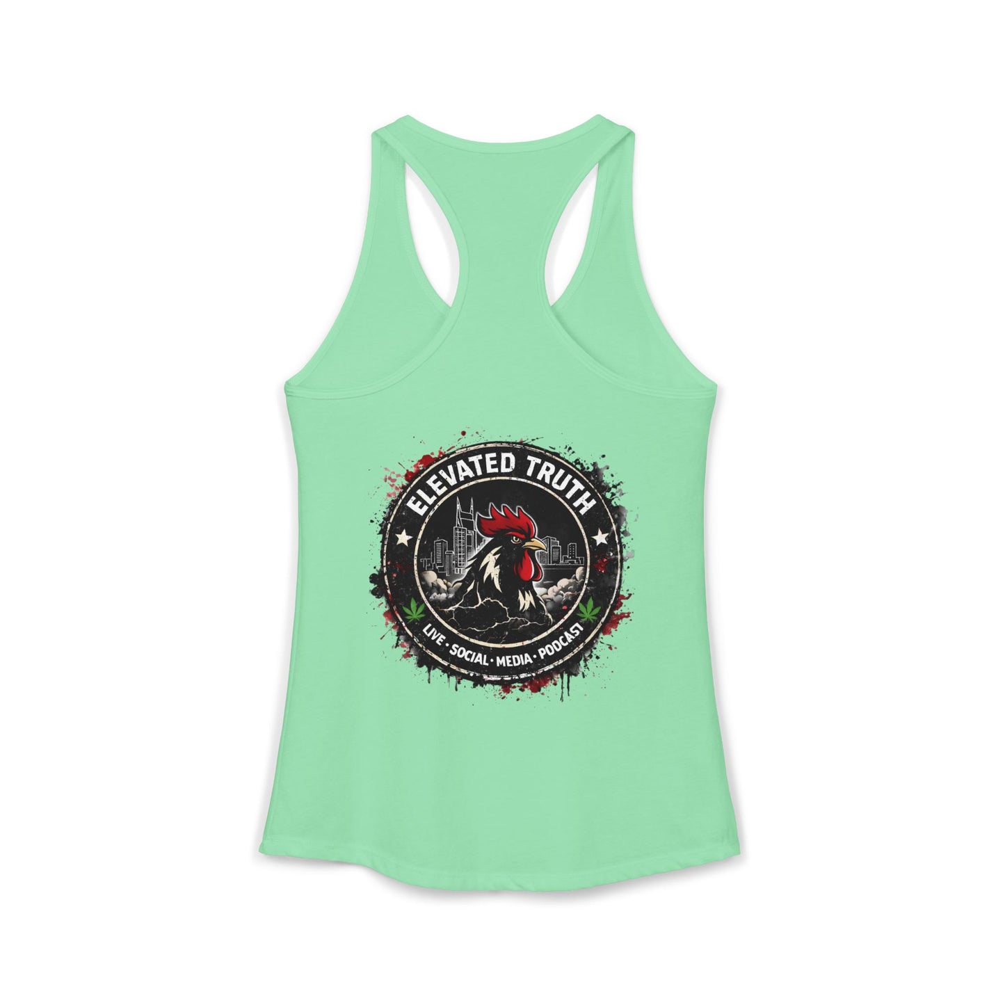 Women's Racerback Tank — “Best Part of My Day Is F*cking Yours Up” Rooster Graphic