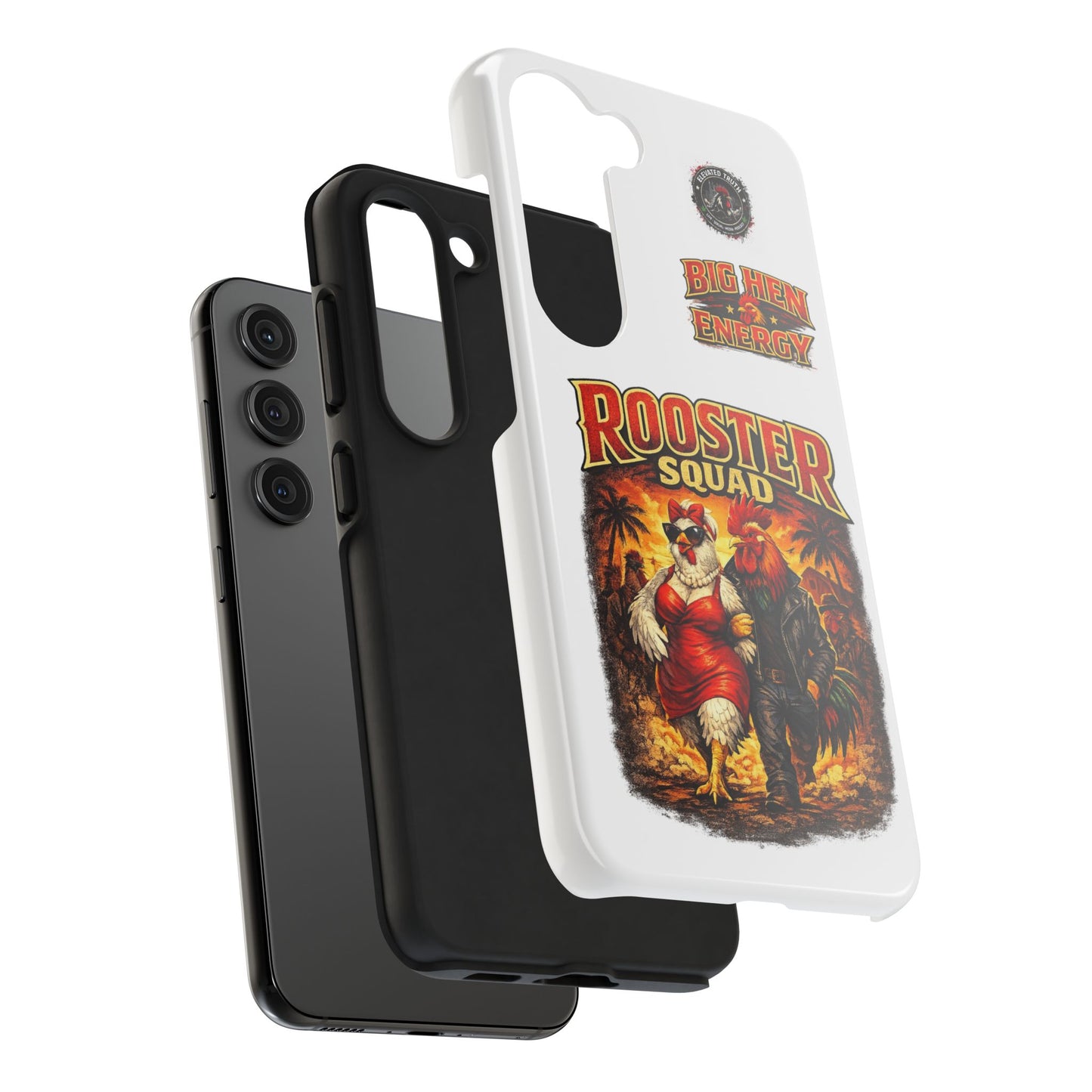 Rooster Squad Tough Phone Case – "Big Hen Energy" Retro Chicken Couple Design