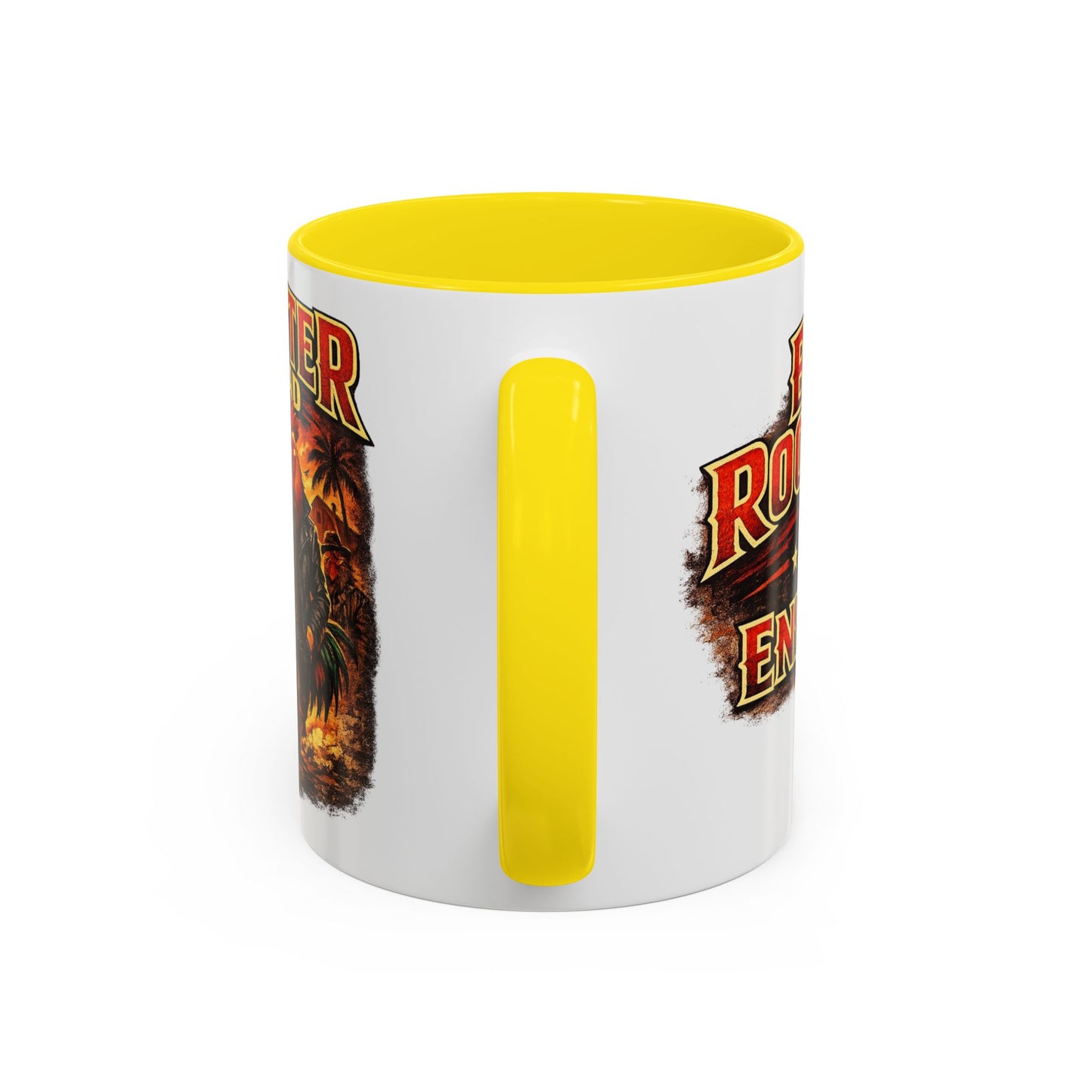 BIG ROOSTER ENERGY: Rooster Squad Coffee Mug – Retro Tropical Rooster Couple Accent Mug (11/15oz)