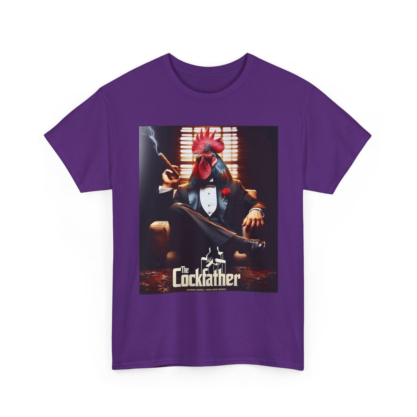 Cockfather Graphic Tee — Funny Rooster Mafia T-Shirt