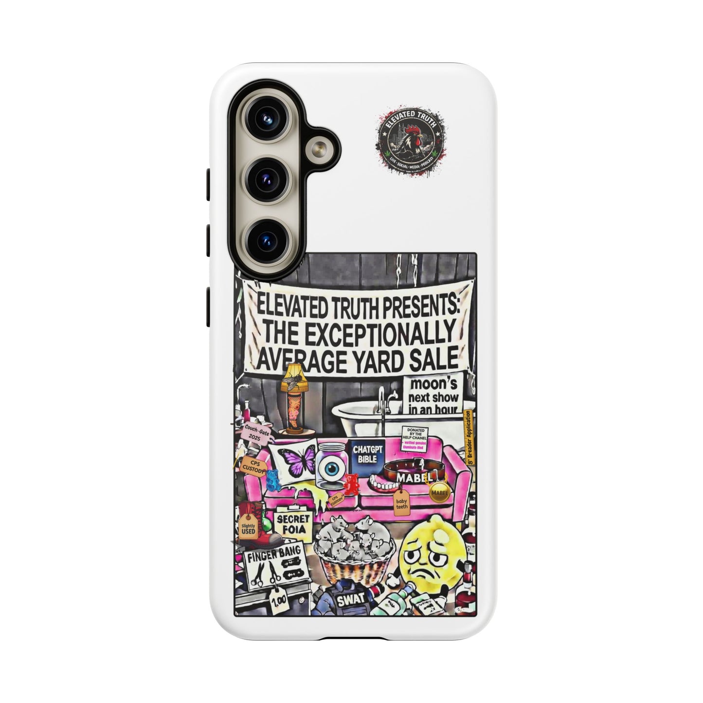 Phone Case — 'Elevated Truth Presents: The Exceptionally Average Yard Sale' Illustrated Design