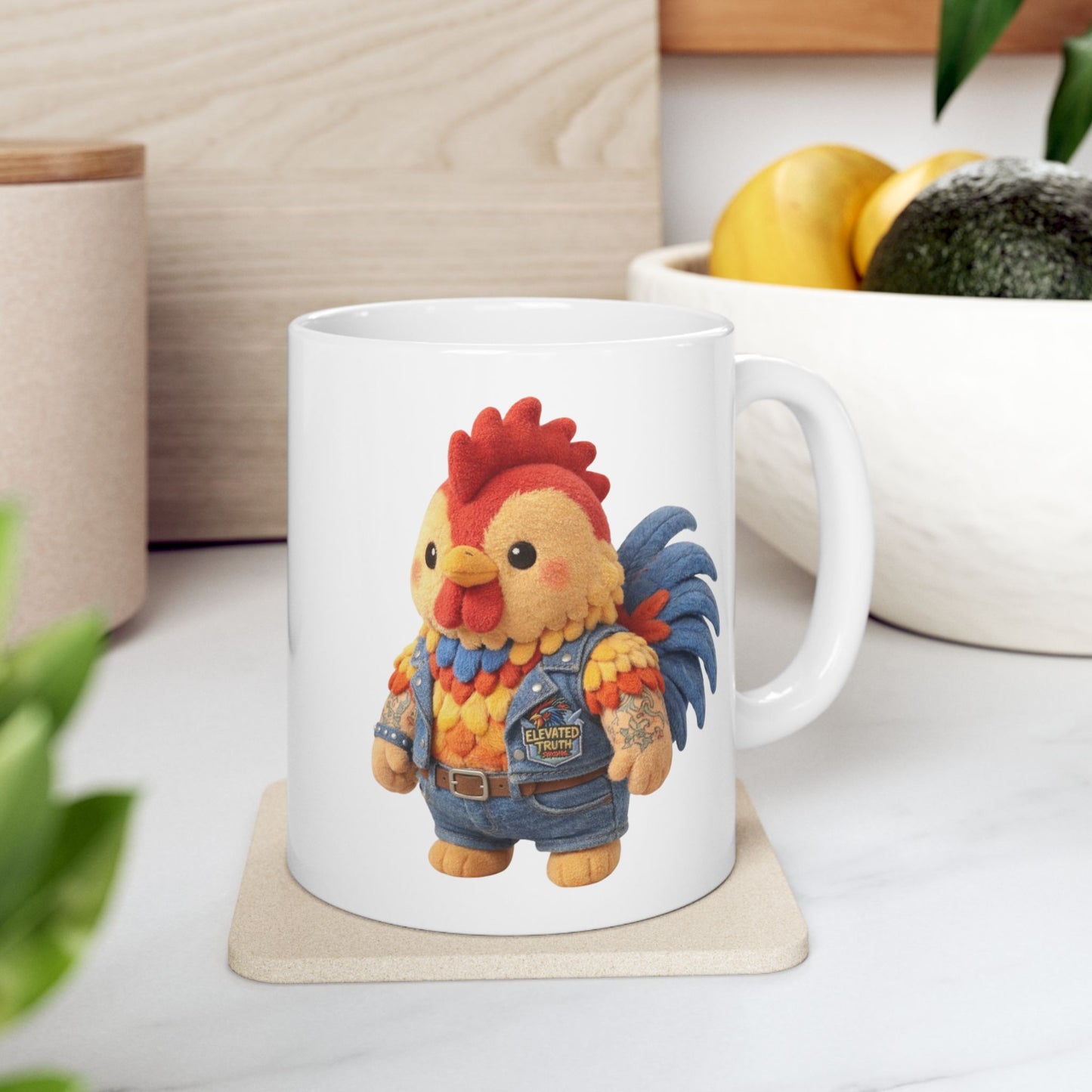 Rooster Pledge Ceramic Mug – Inspirational Farmhouse Coffee Cup (11oz, 15oz)