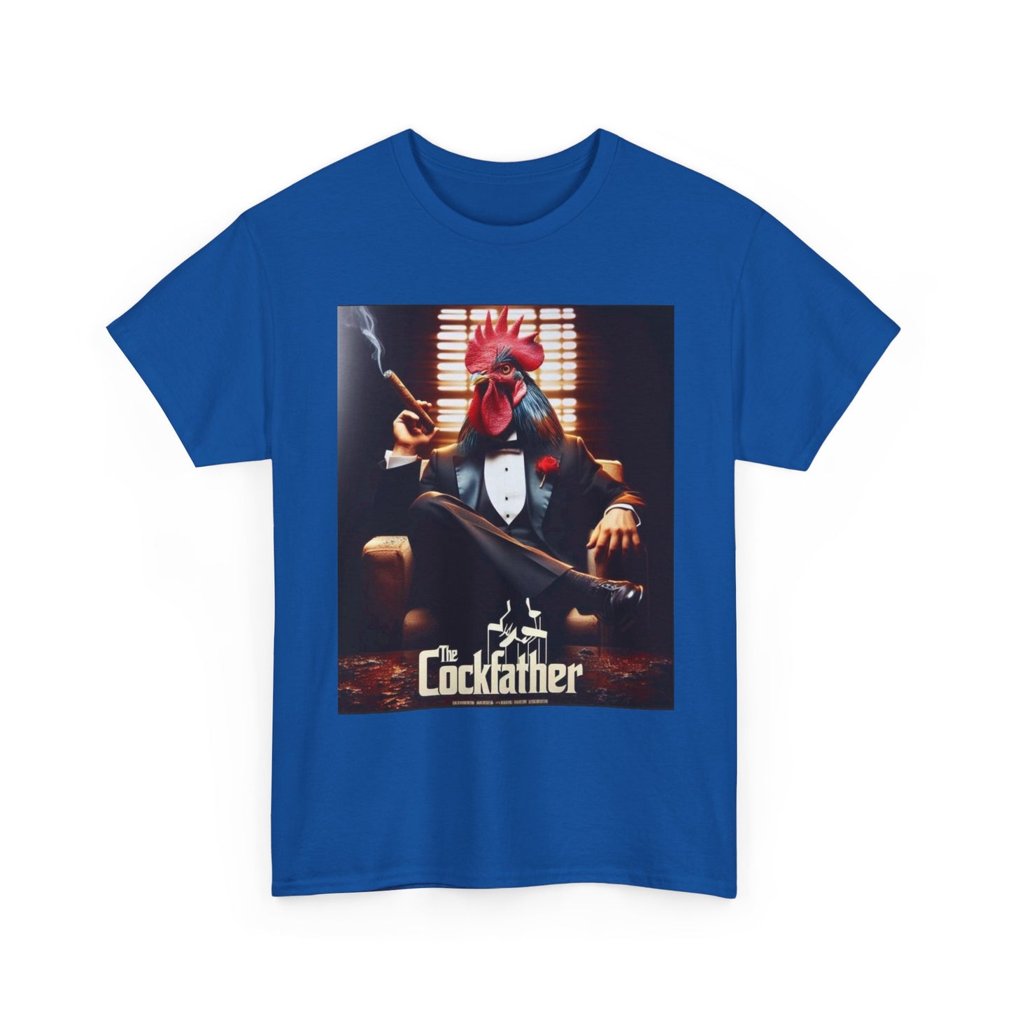 Cockfather Graphic Tee — Funny Rooster Mafia T-Shirt