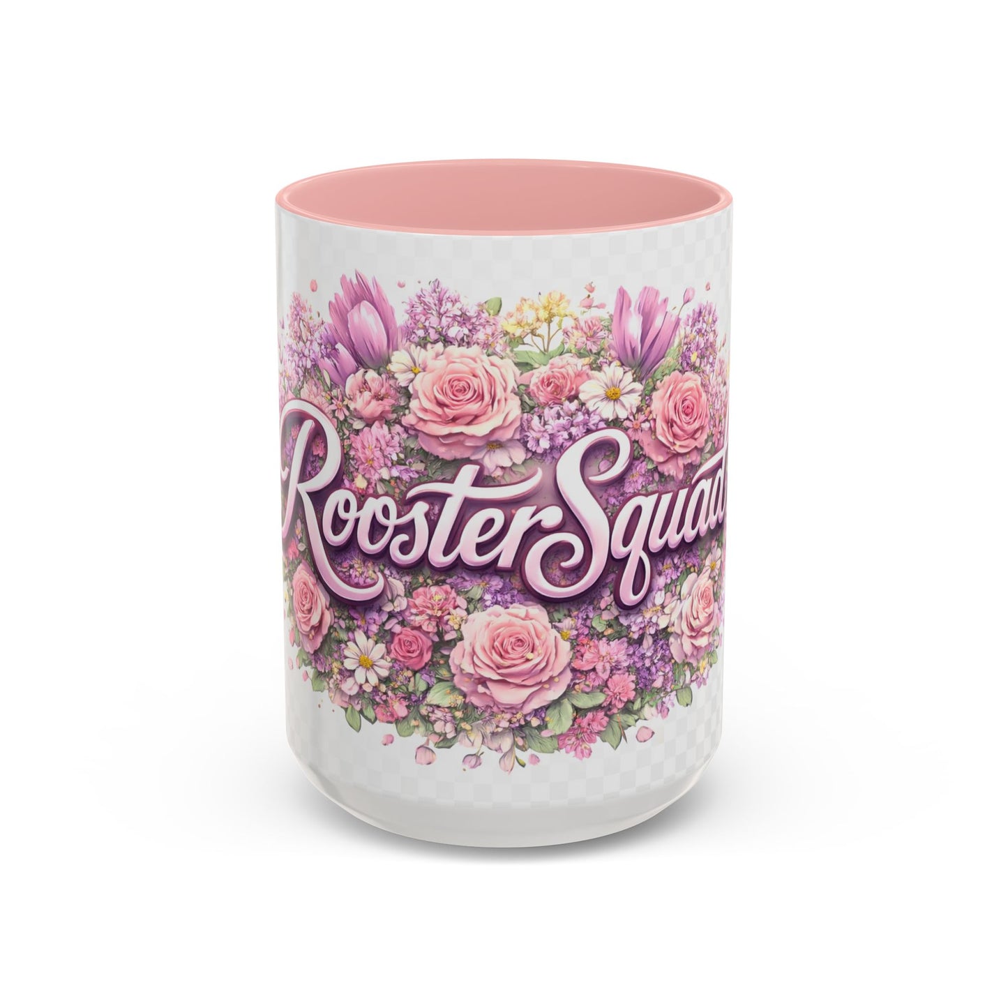 Rooster Squad Floral Accent Coffee Mug — Pink Rose Garden 11/15oz