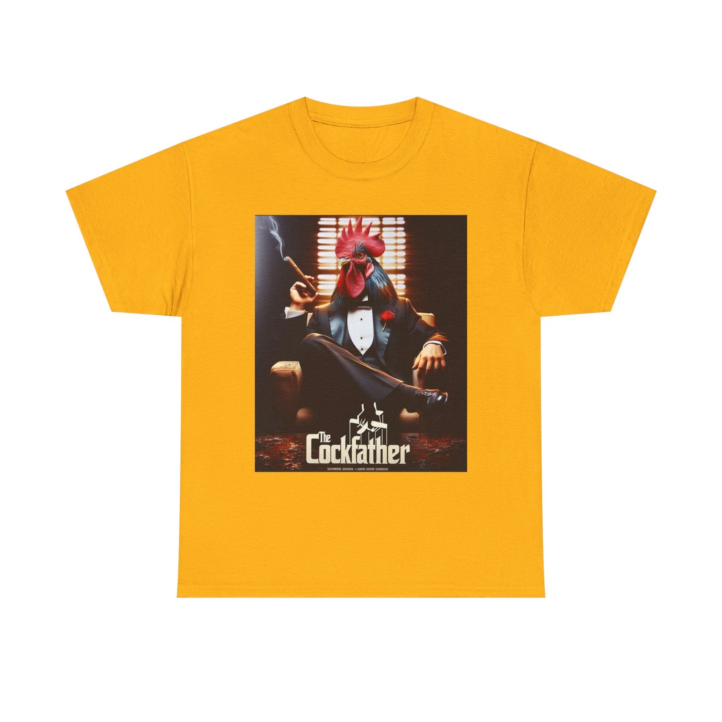 Cockfather Graphic Tee — Funny Rooster Mafia T-Shirt