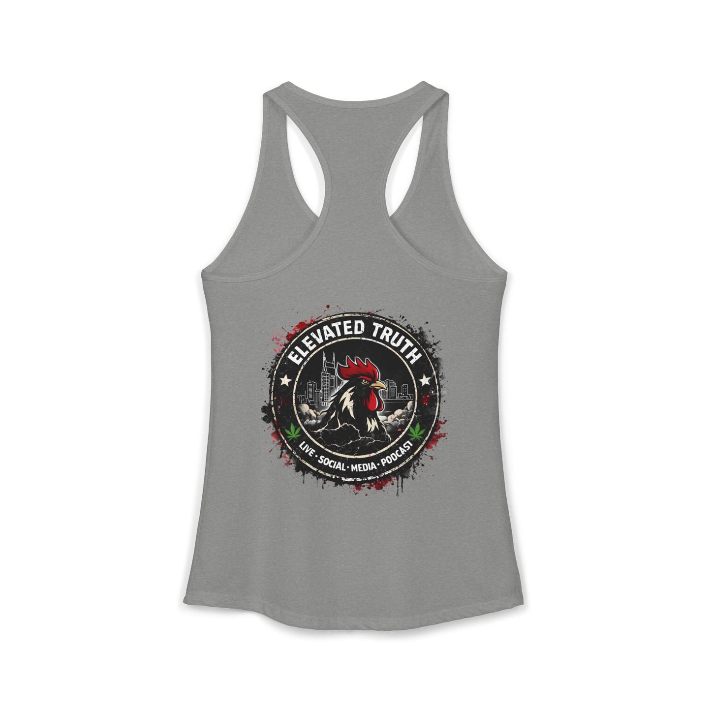 Women's Racerback Tank — “Best Part of My Day Is F*cking Yours Up” Rooster Graphic