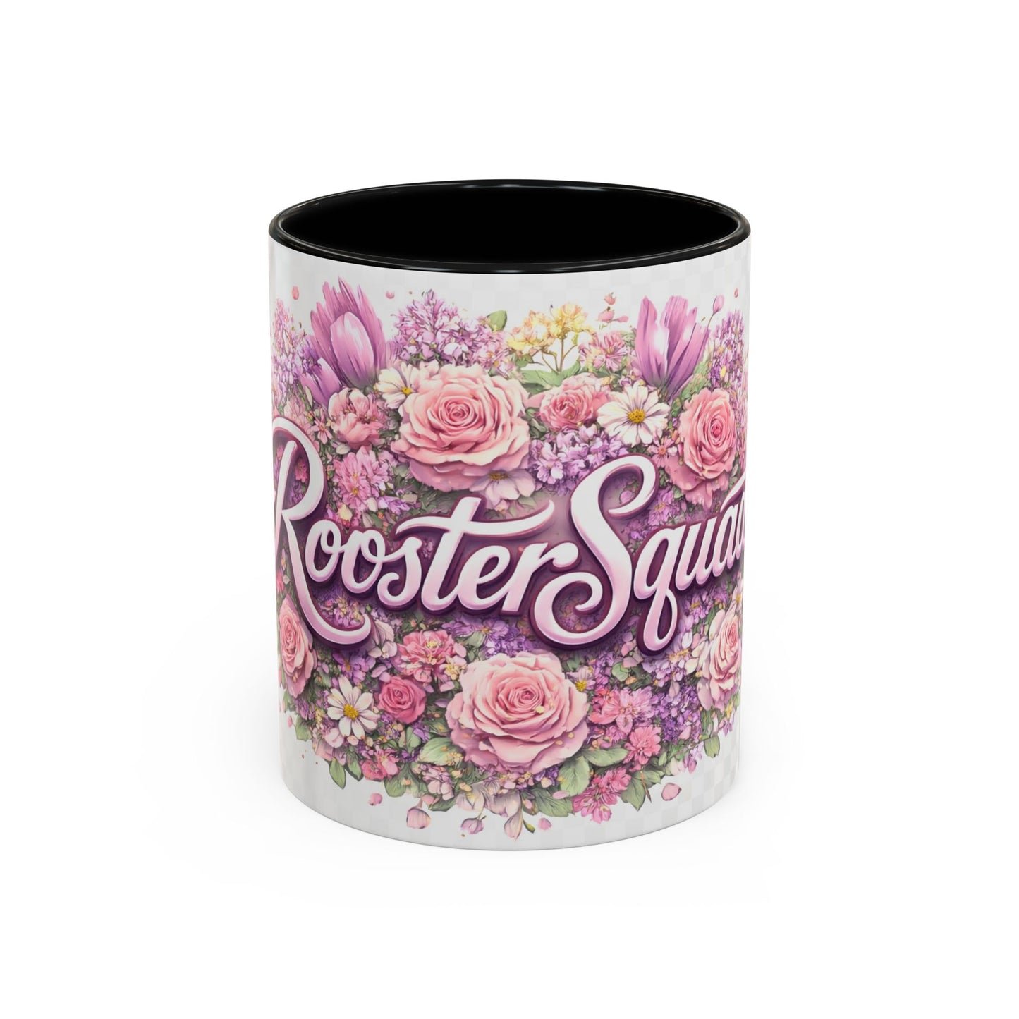Rooster Squad Floral Accent Coffee Mug — Pink Rose Garden 11/15oz