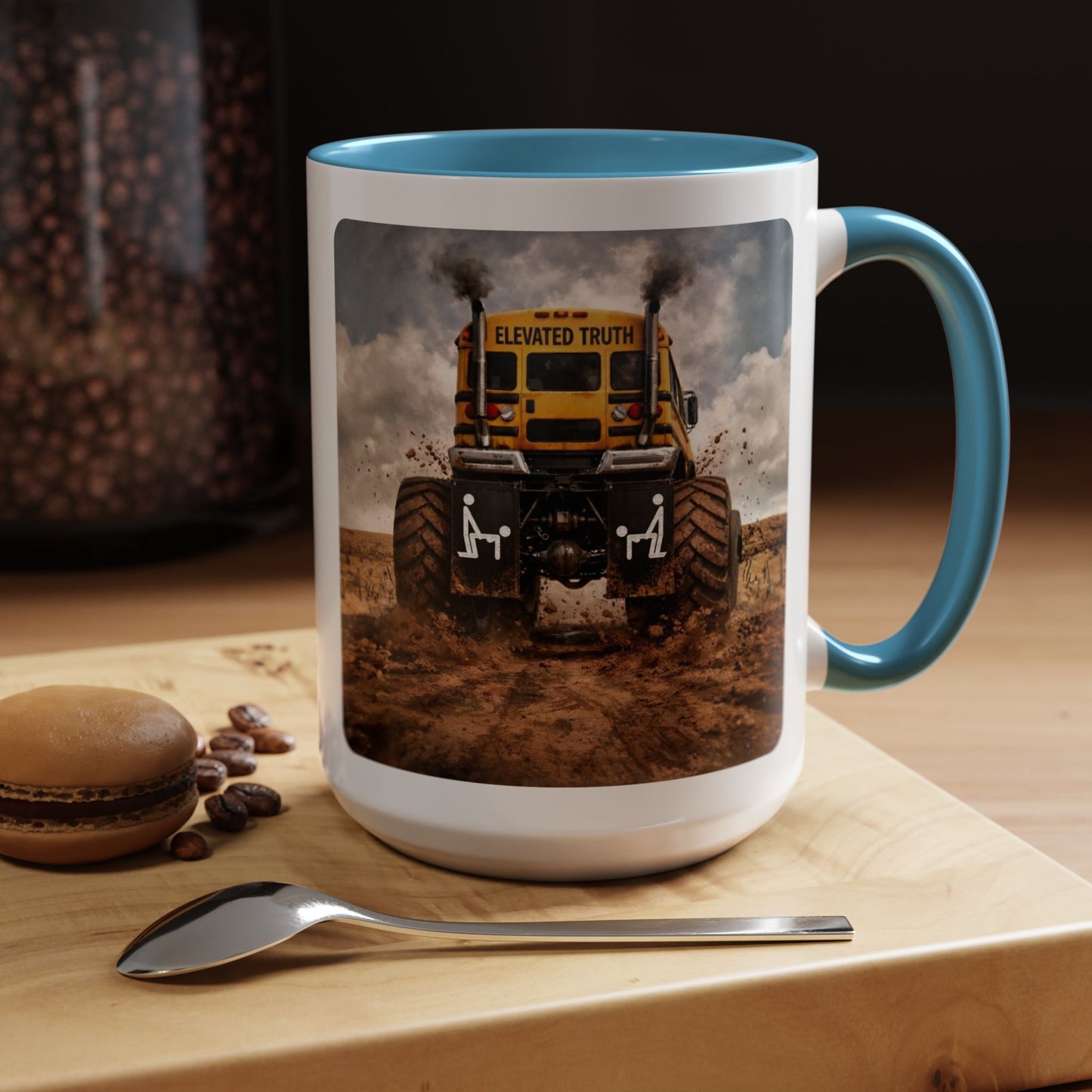 ELEVATED TRUTH MONSTER BUS Coffee Mug — 'Elevated Truth'  SAVING THE STREETS Gift (11/15 oz)