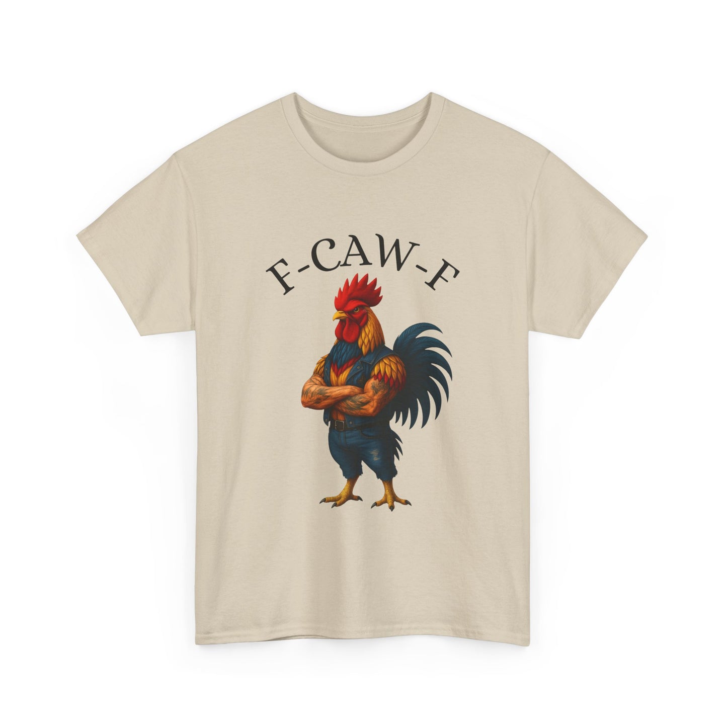 F-CAW-F Rooster Graphic Tee — Funny Rooster Illustration Shirt