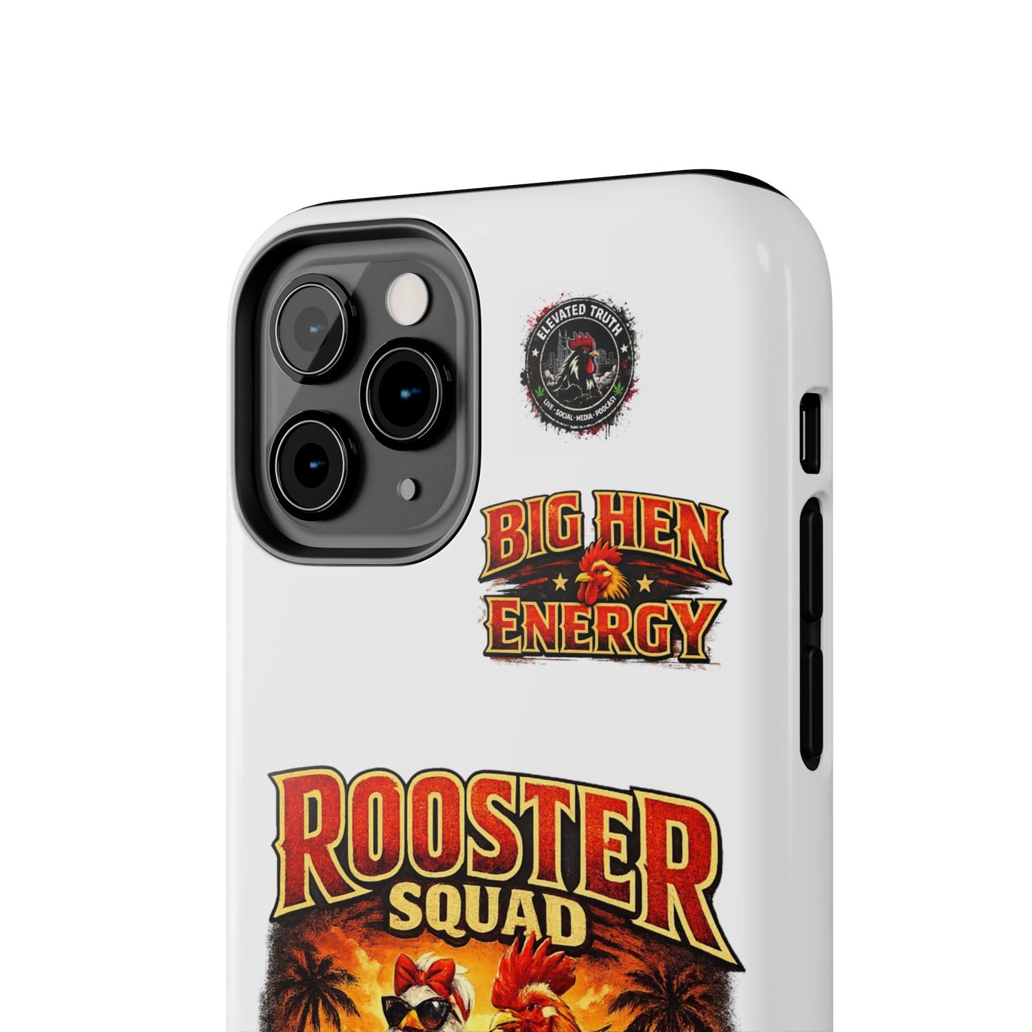 Rooster Squad Tough Phone Case – "Big Hen Energy" Retro Chicken Couple Design
