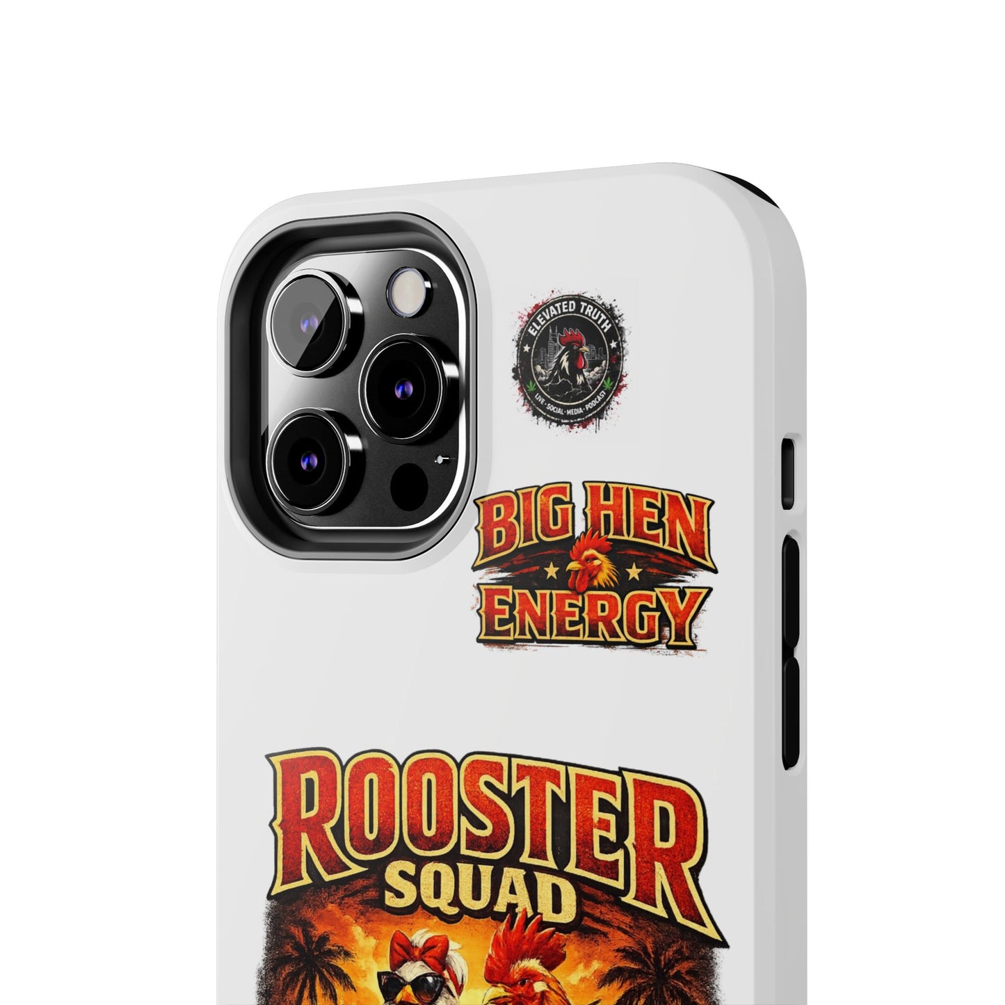 Rooster Squad Tough Phone Case – "Big Hen Energy" Retro Chicken Couple Design