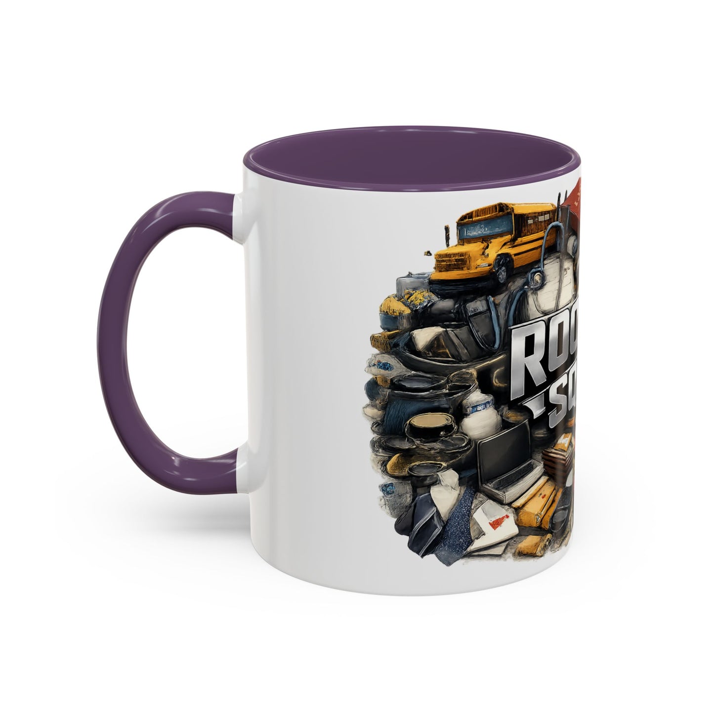 Rooster Squad Accent Coffee Mug — 'Rooster Squad, Loud and Proud' Bright Ceramic Mug