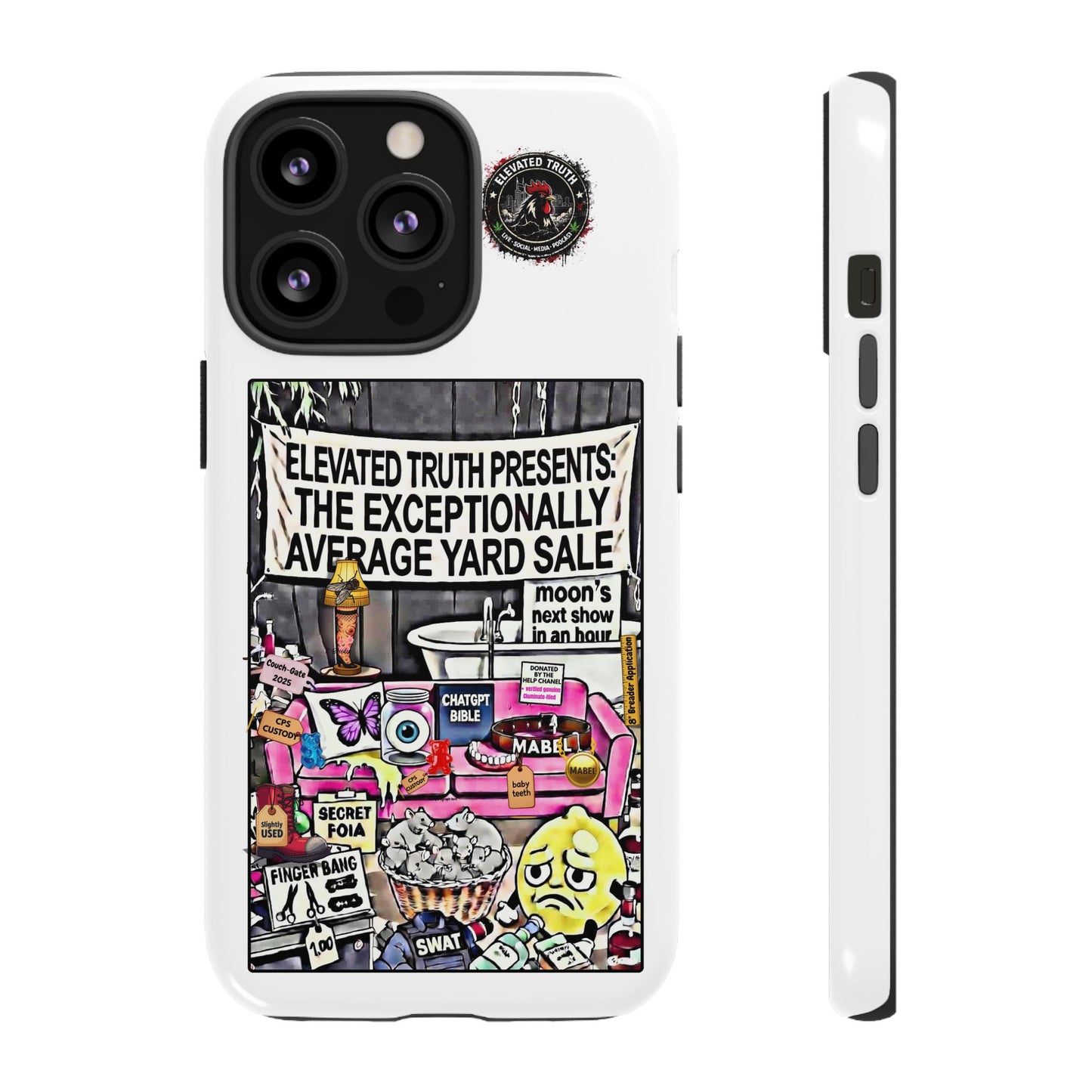 Phone Case — 'Elevated Truth Presents: The Exceptionally Average Yard Sale' Illustrated Design