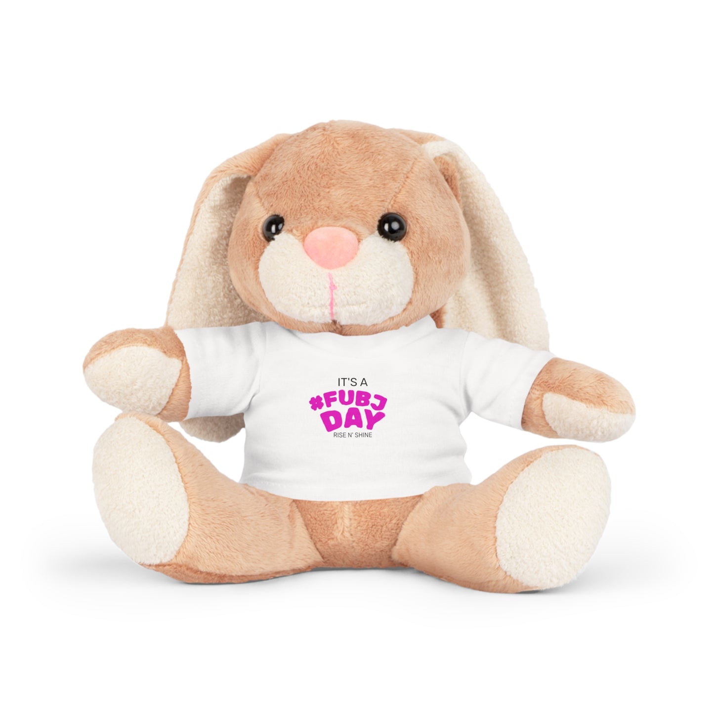 Bear Plush Toy with #FUBJ T‑Shirt — Cute Gift for Kids & Teens