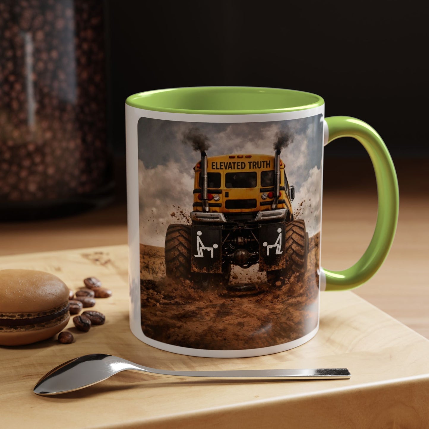 ELEVATED TRUTH MONSTER BUS Coffee Mug — 'Elevated Truth'  SAVING THE STREETS Gift (11/15 oz)