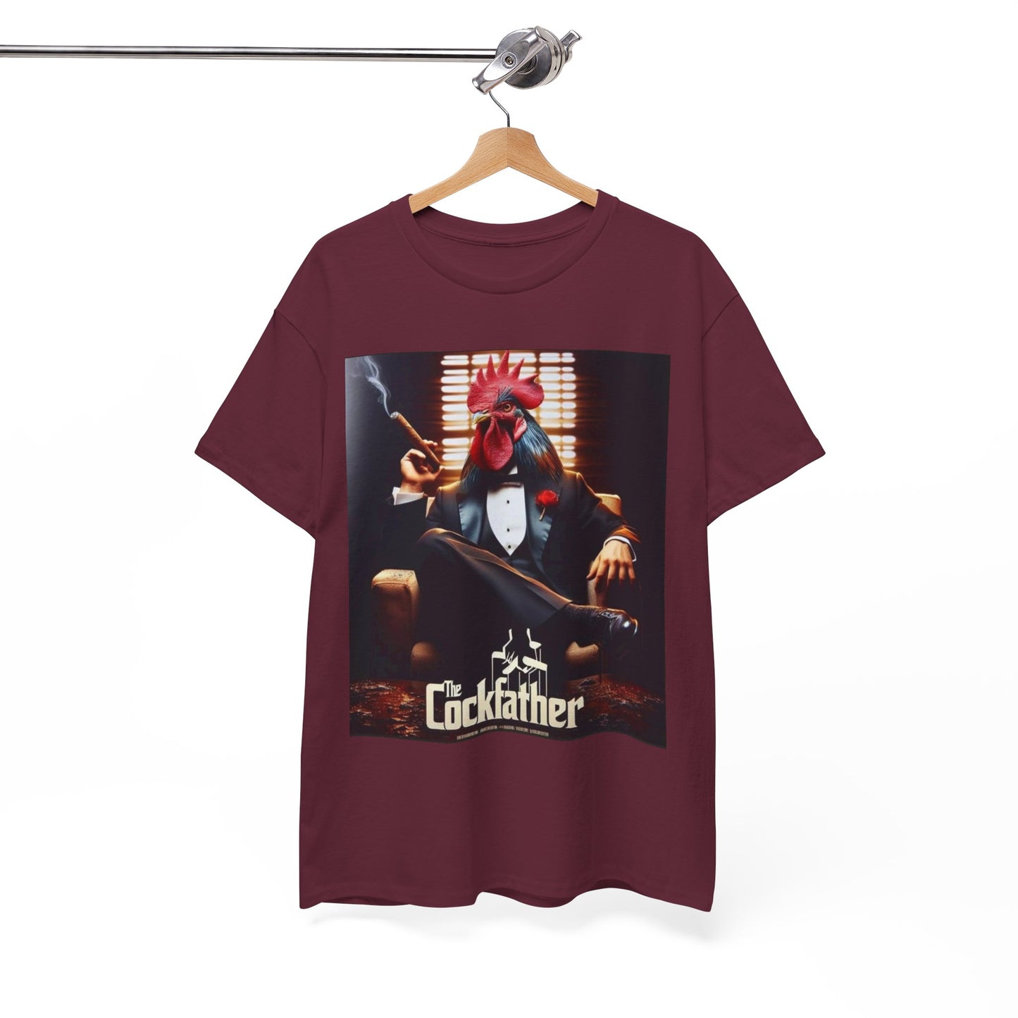 Cockfather Graphic Tee — Funny Rooster Mafia T-Shirt