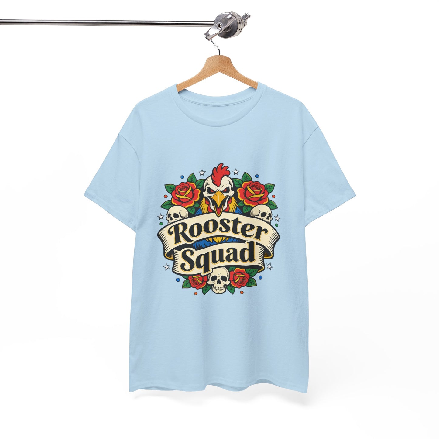 Rooster Squad T-Shirt — Vintage Tattoo Floral Rooster Tee