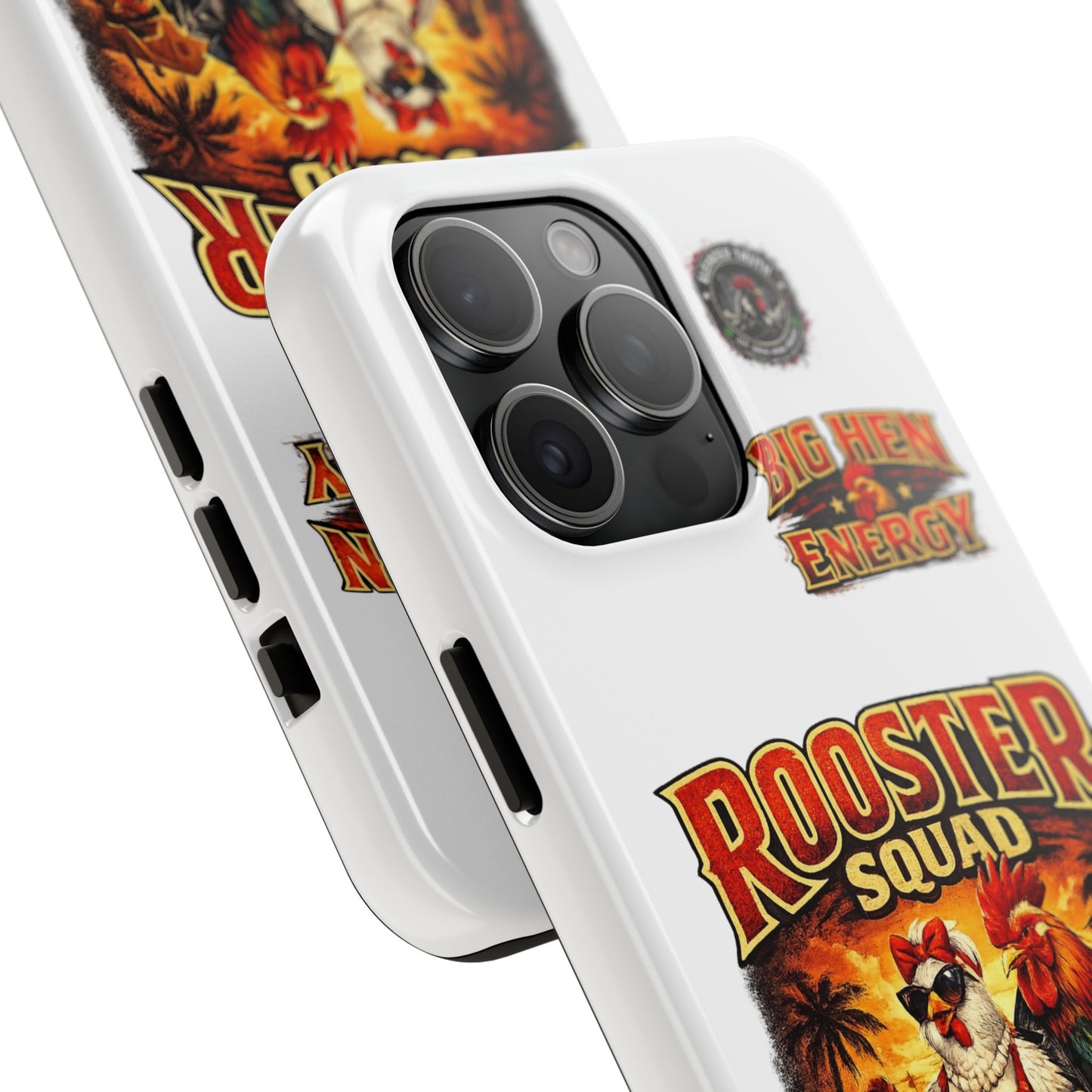 Rooster Squad Tough Phone Case – "Big Hen Energy" Retro Chicken Couple Design