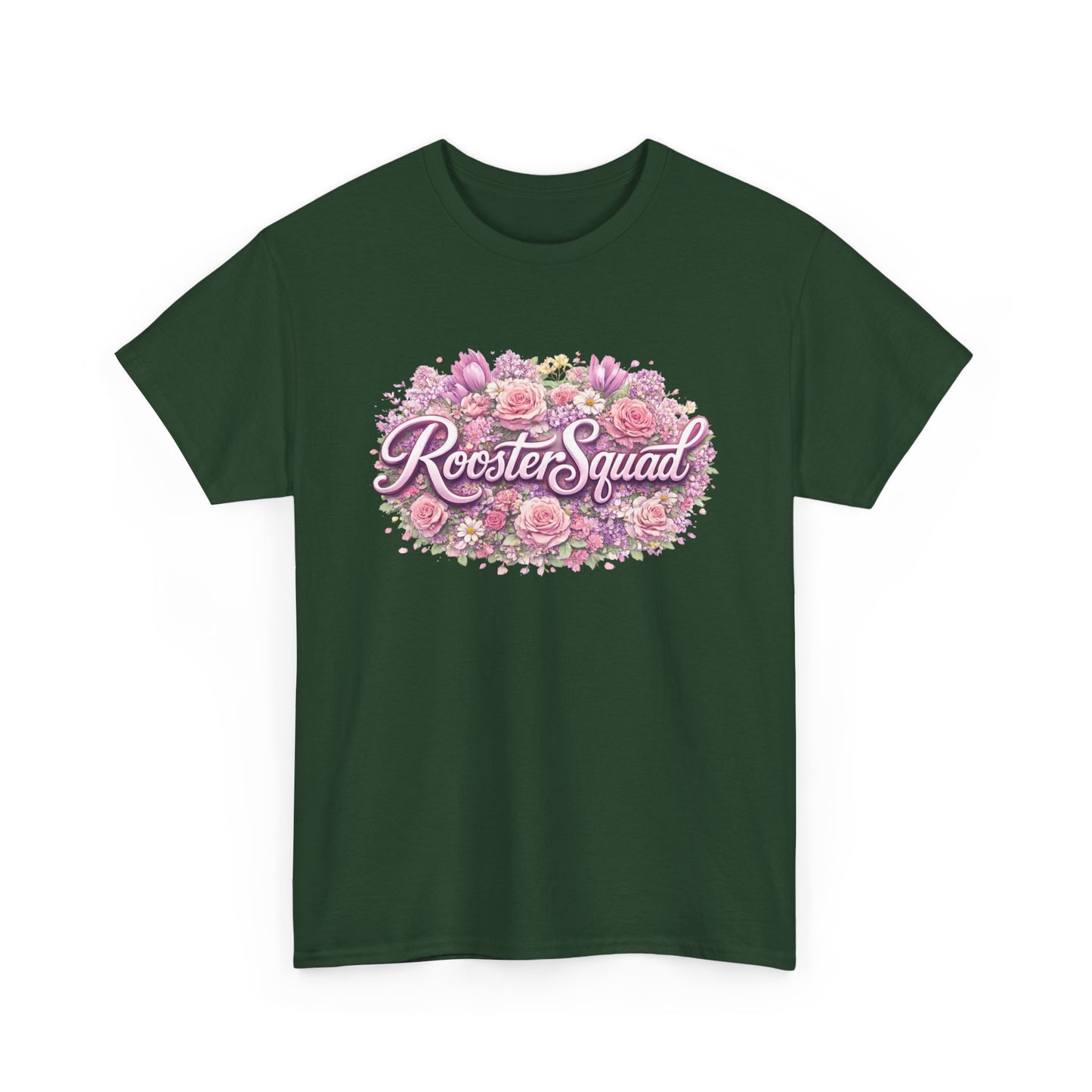 Rooster Squad Floral Tee — Vintage Pink Floral Graphic Shirt