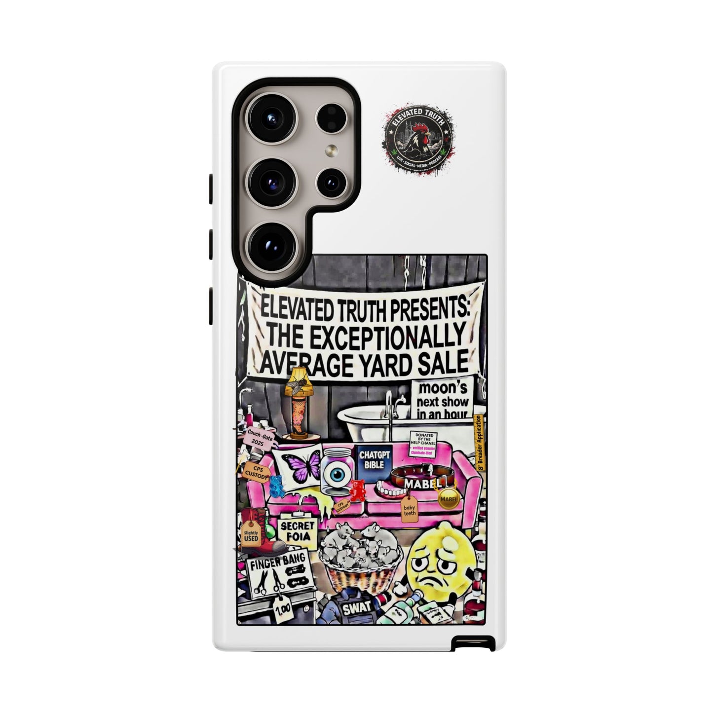 Phone Case — 'Elevated Truth Presents: The Exceptionally Average Yard Sale' Illustrated Design