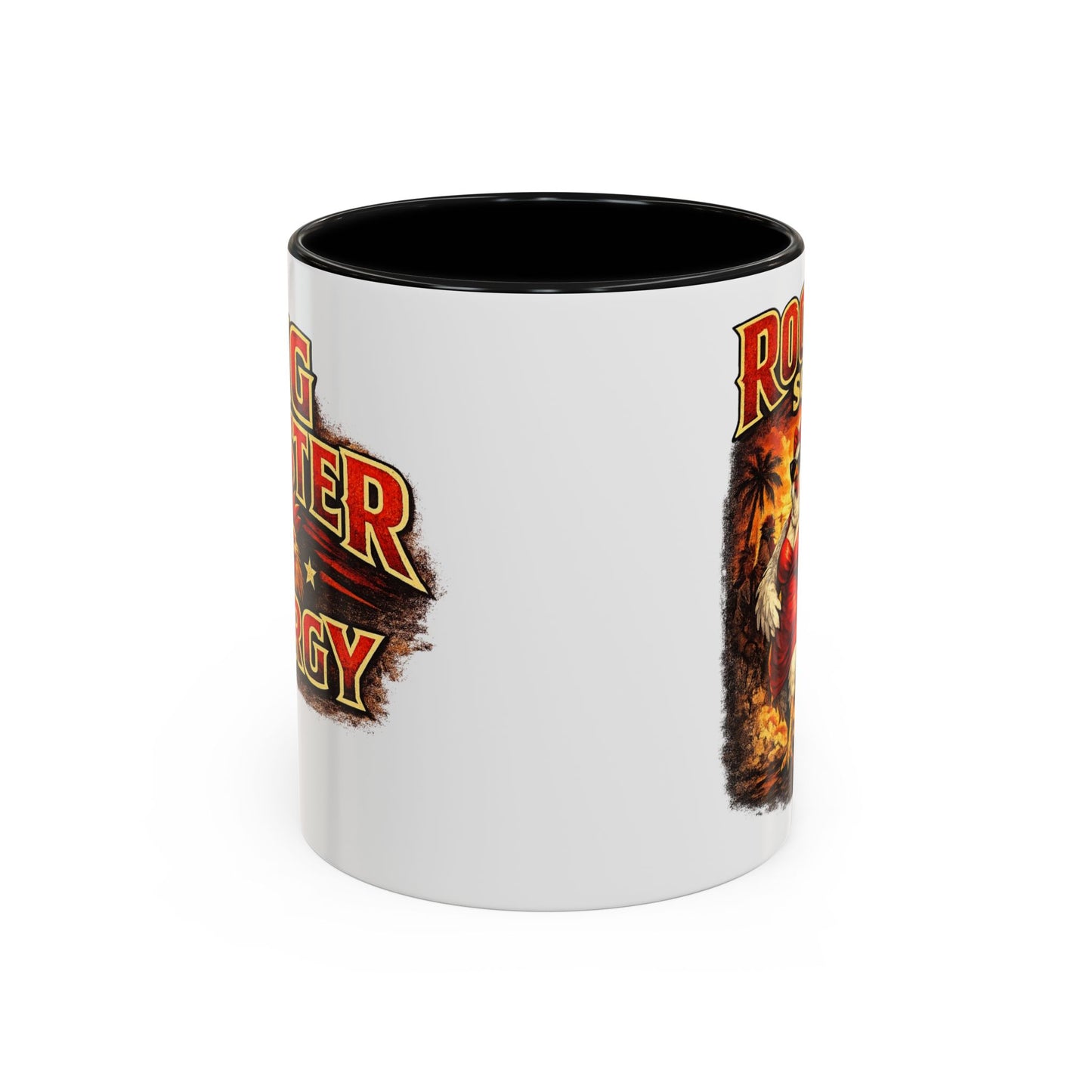 BIG ROOSTER ENERGY: Rooster Squad Coffee Mug – Retro Tropical Rooster Couple Accent Mug (11/15oz)