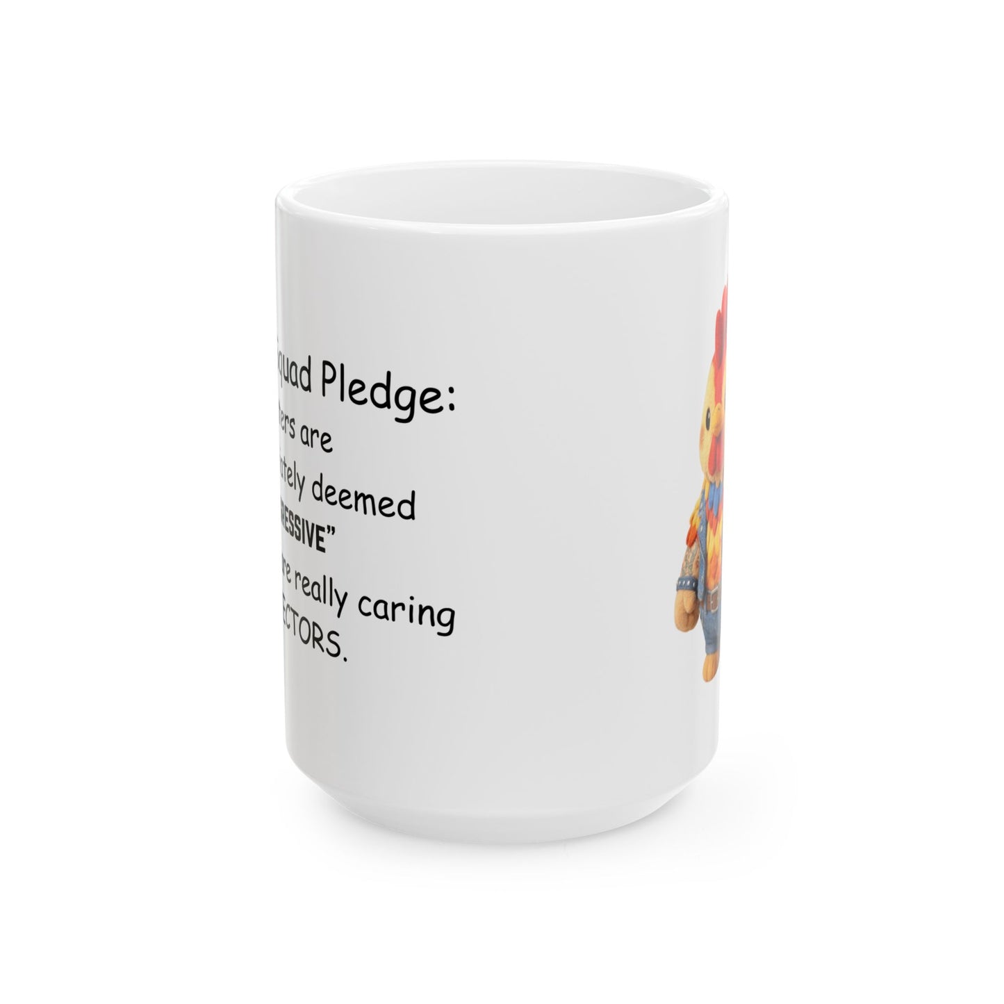 Rooster Pledge Ceramic Mug – Inspirational Farmhouse Coffee Cup (11oz, 15oz)