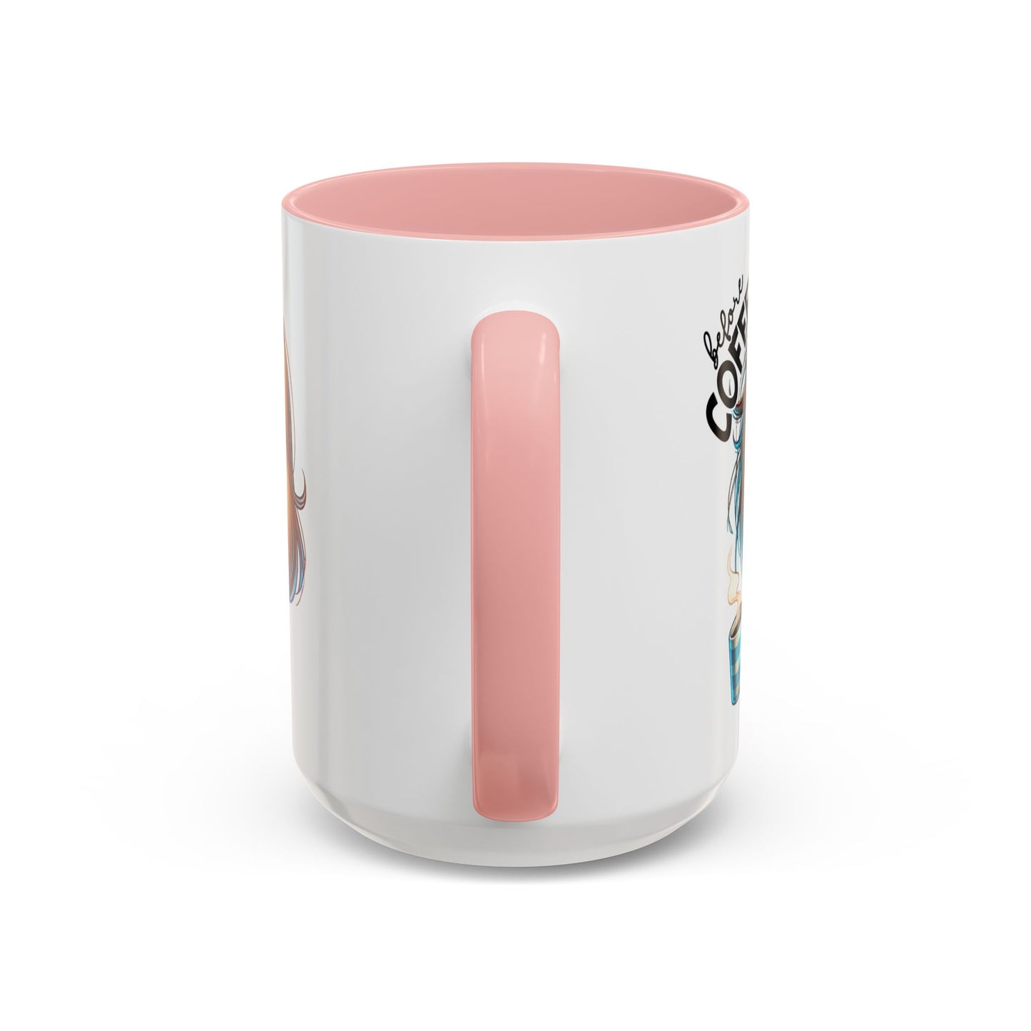 Accent Coffee Mug — Cute Blonde 'Fully Caffeinated' Coffee Lover Gift (11/15 oz)