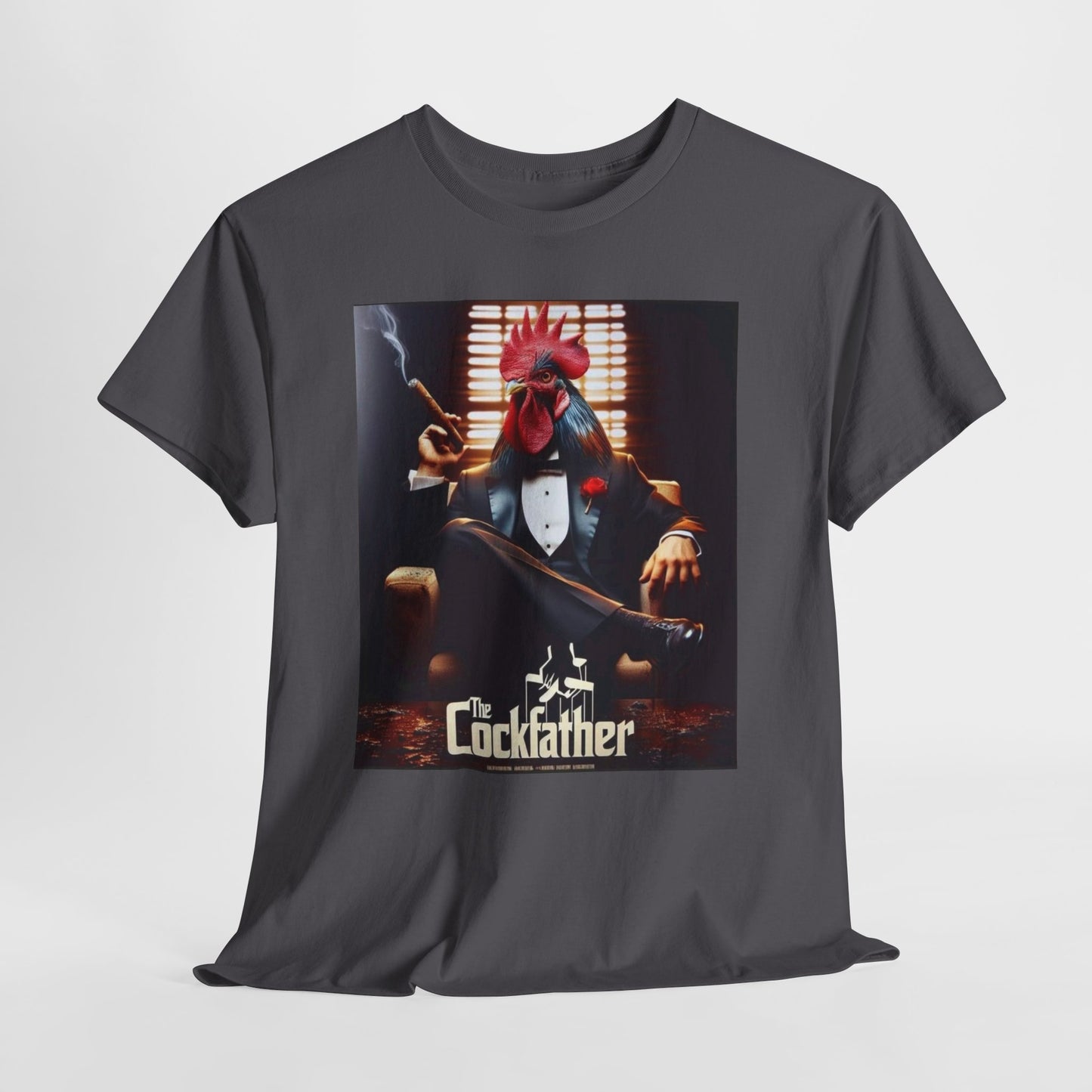 Cockfather Graphic Tee — Funny Rooster Mafia T-Shirt