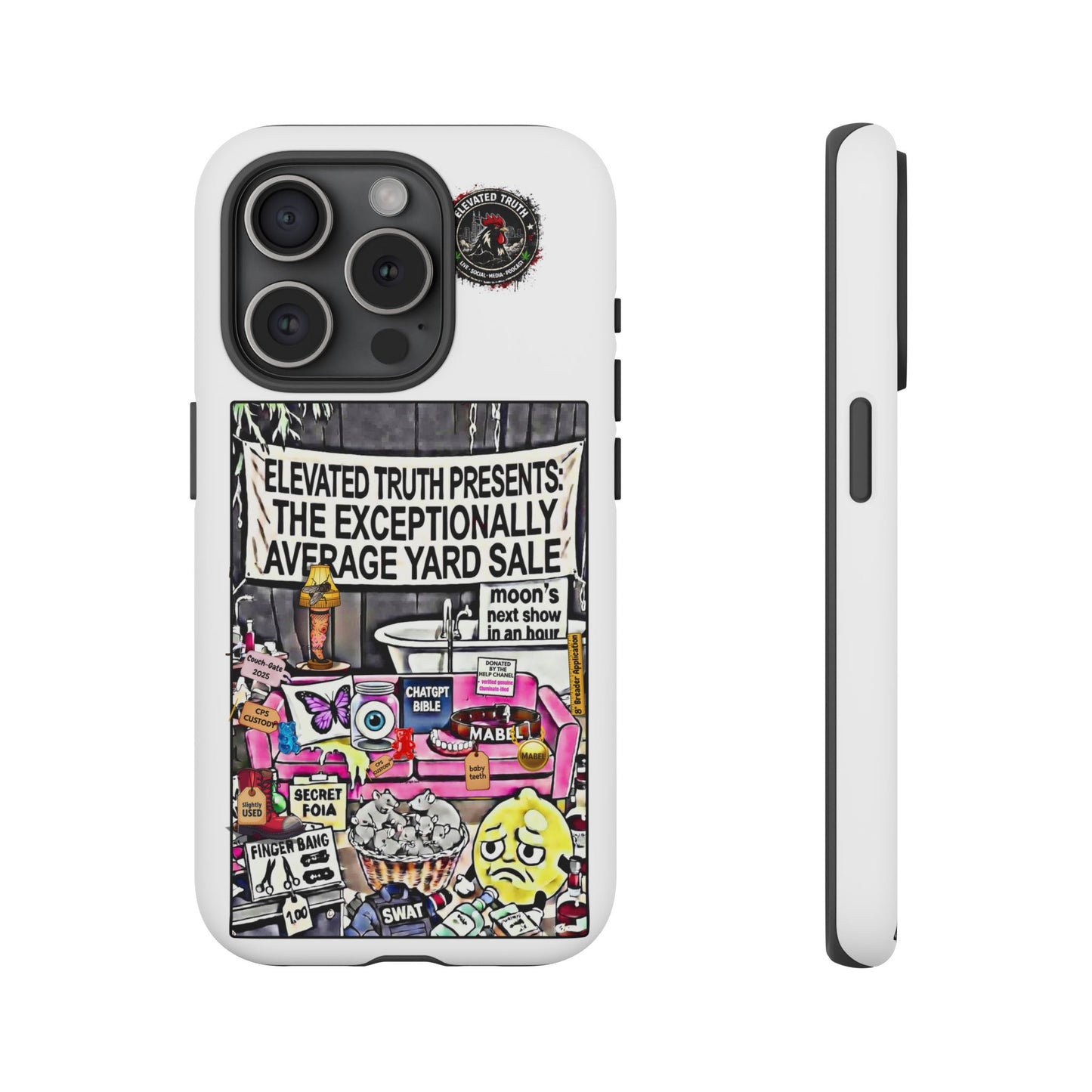 Phone Case — 'Elevated Truth Presents: The Exceptionally Average Yard Sale' Illustrated Design