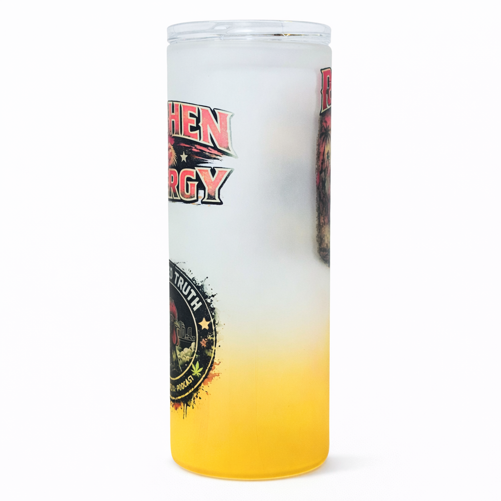 Rooster Squad 20oz Frosted Glass Tumbler – Funny Chicken Couple Cup – Includes Bamboo Lid & Slide Lid
