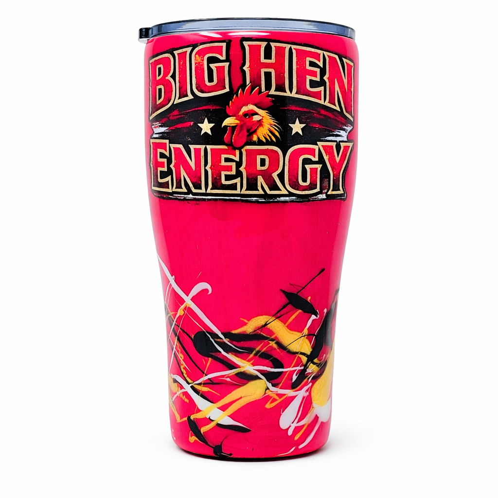 Big Hen Energy™ Tumbler – 30oz Handmade Resin Cup | Rooster Squad