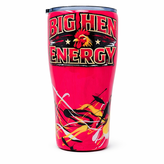 Big Hen Energy™ Tumbler – 30oz Handmade Resin Cup | Rooster Squad