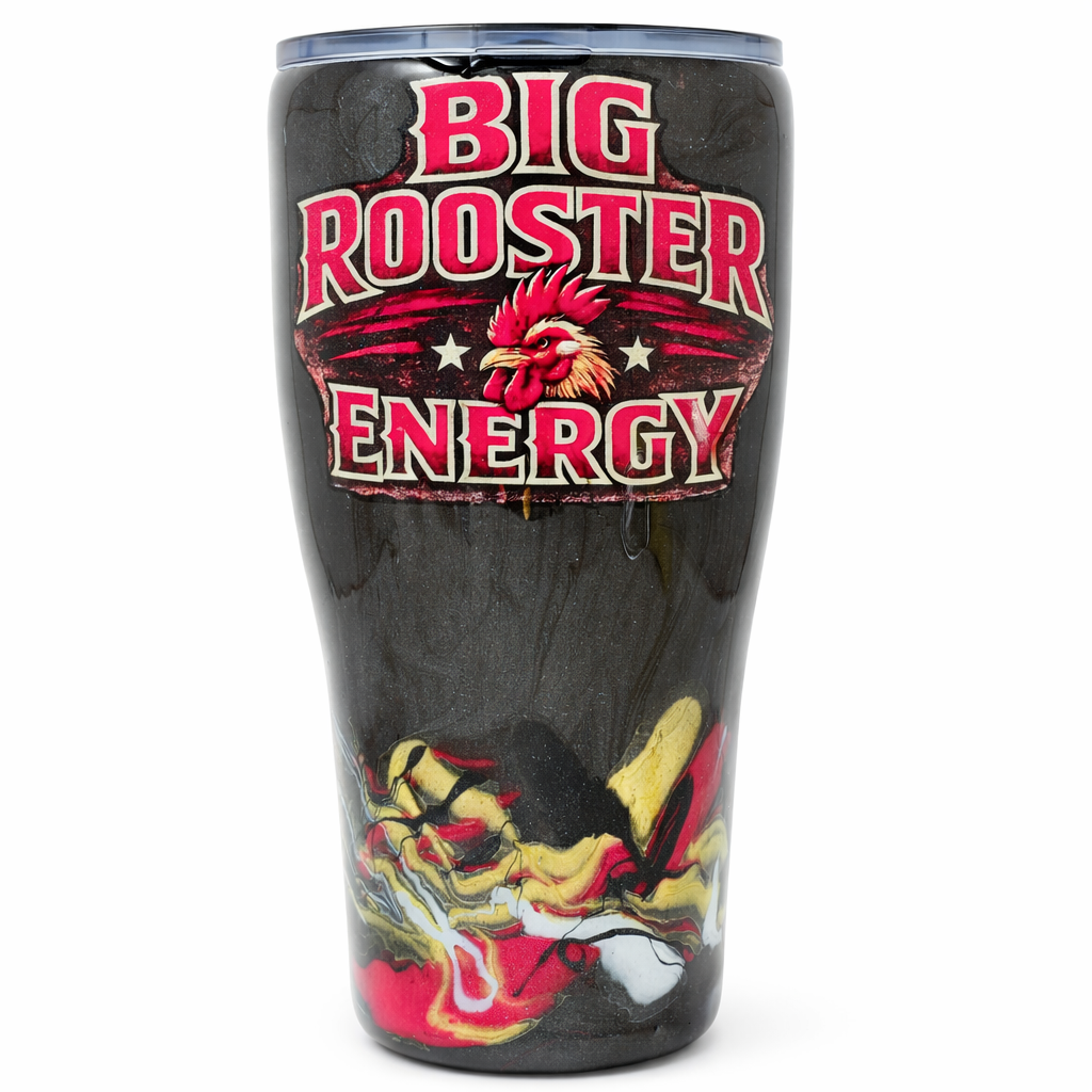 Big Rooster Energy Tumbler – Molten Metal 30oz Resin Cup