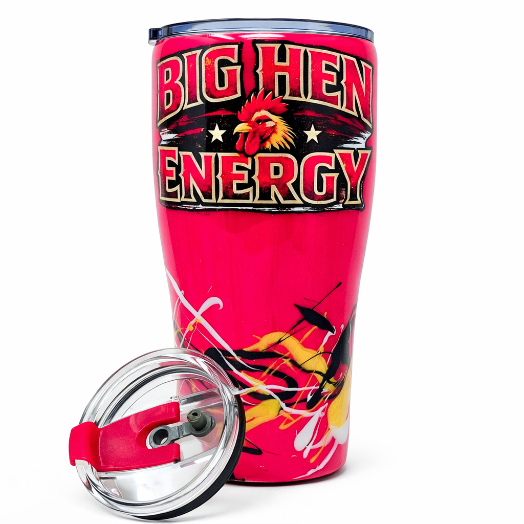Big Hen Energy™ Tumbler – 30oz Handmade Resin Cup | Rooster Squad