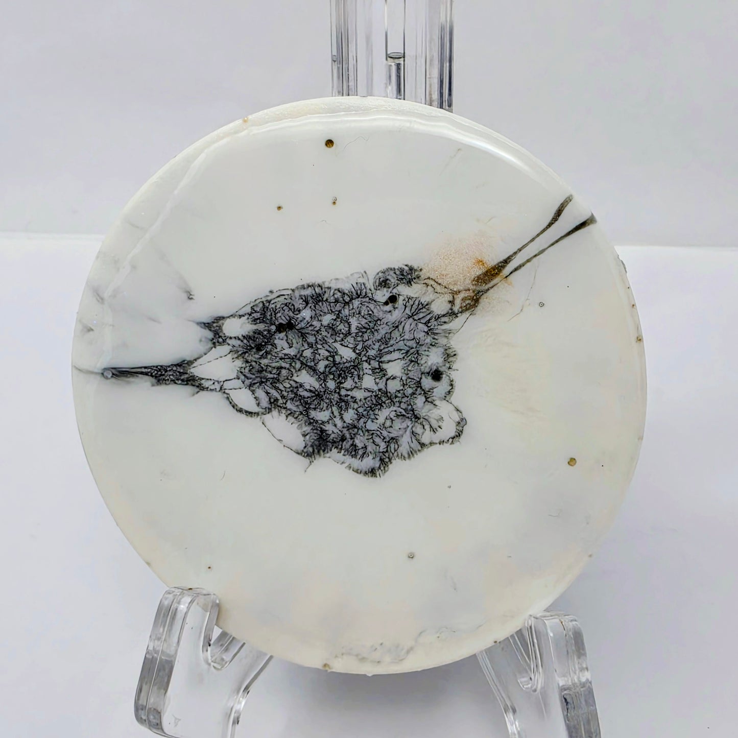 Handmade Resin Ashtray – Deep Blue Galaxy Eye | Midnight Iris | Round Art Ashtray | Savage Studio Creations