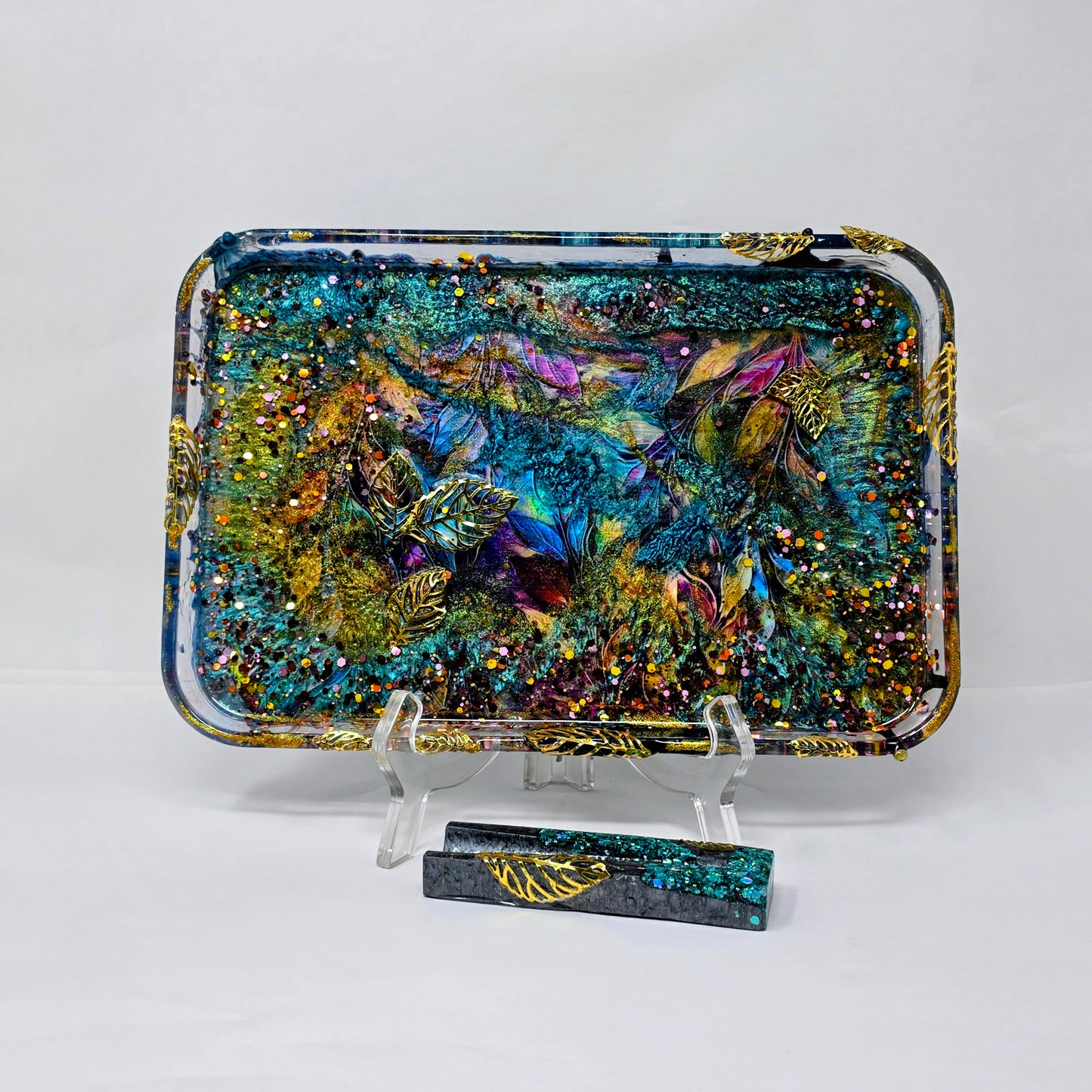 Handmade Resin Rolling Tray Set
